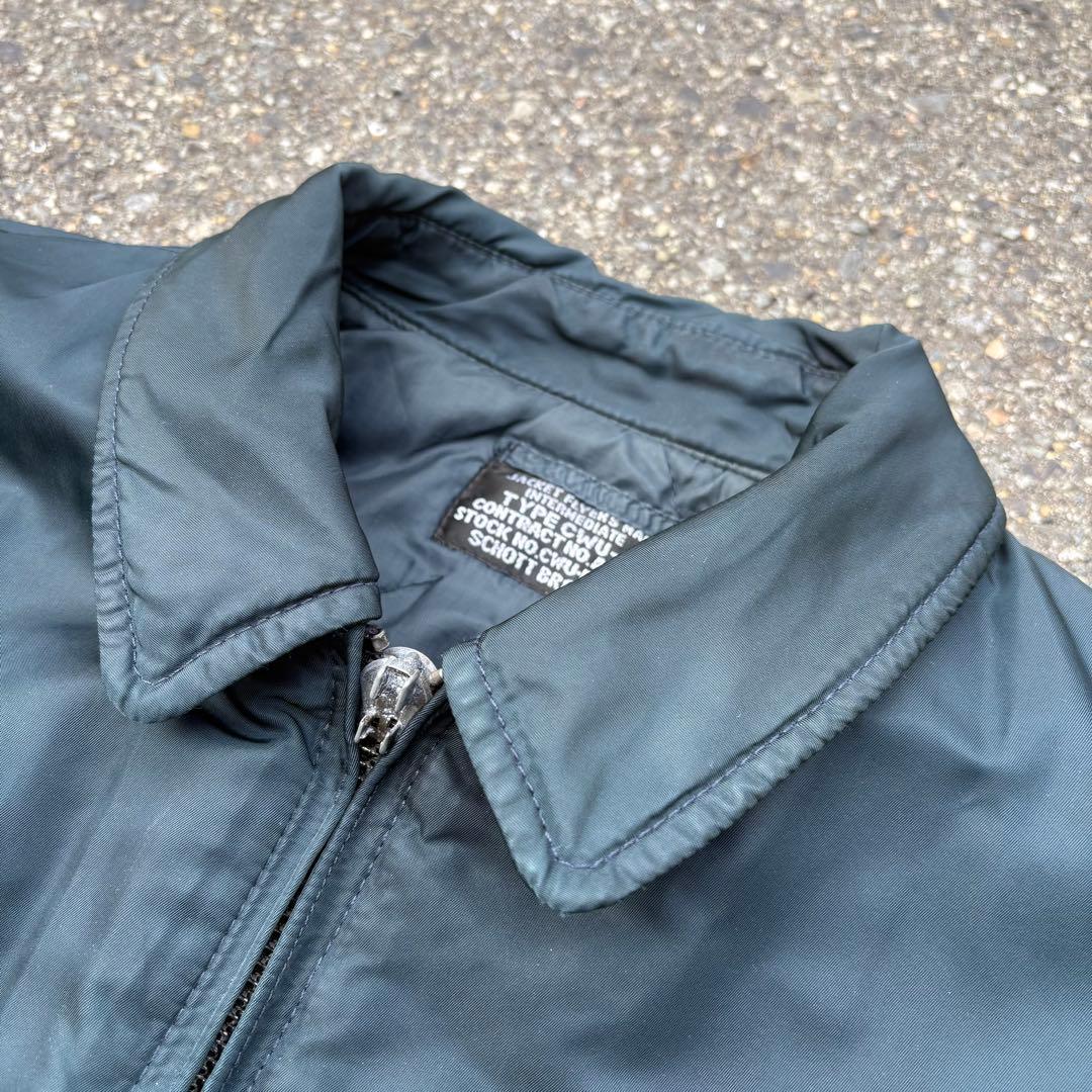90s Schott CWU-R フライトジャケット ma-1 ダークグリーン