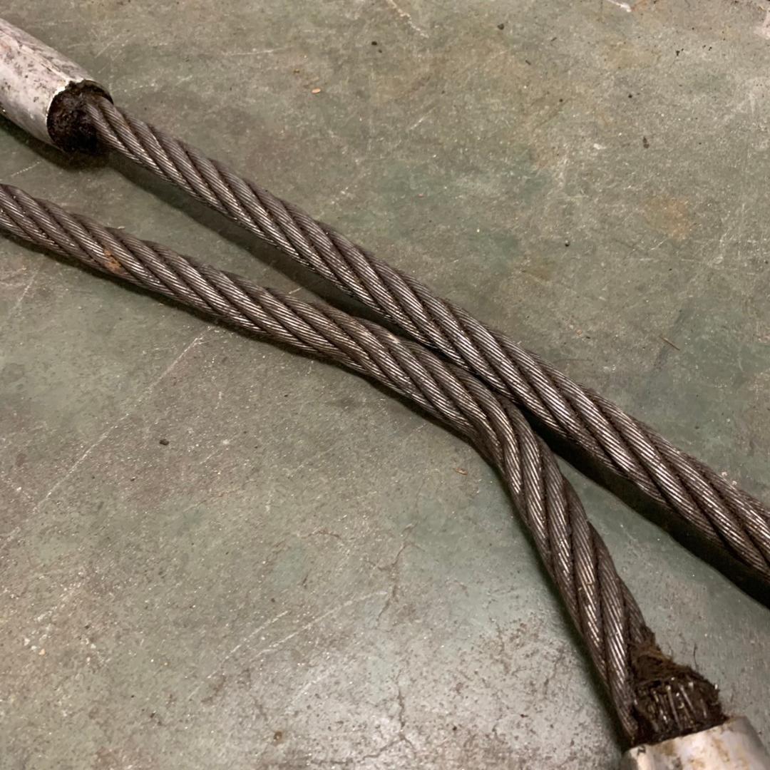 ワイヤーロープ 牽引ワイヤーロープ 玉掛け 24mm 1.6m 工事用材料