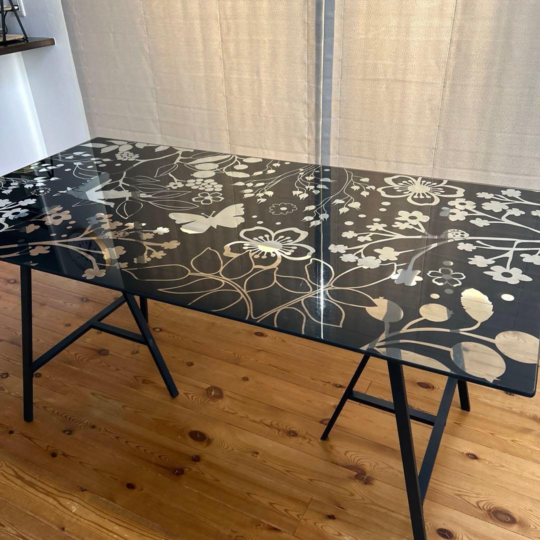 IKEAガラステーブル トップ VIKA LINDVED 天板 希少品 - メルカリ