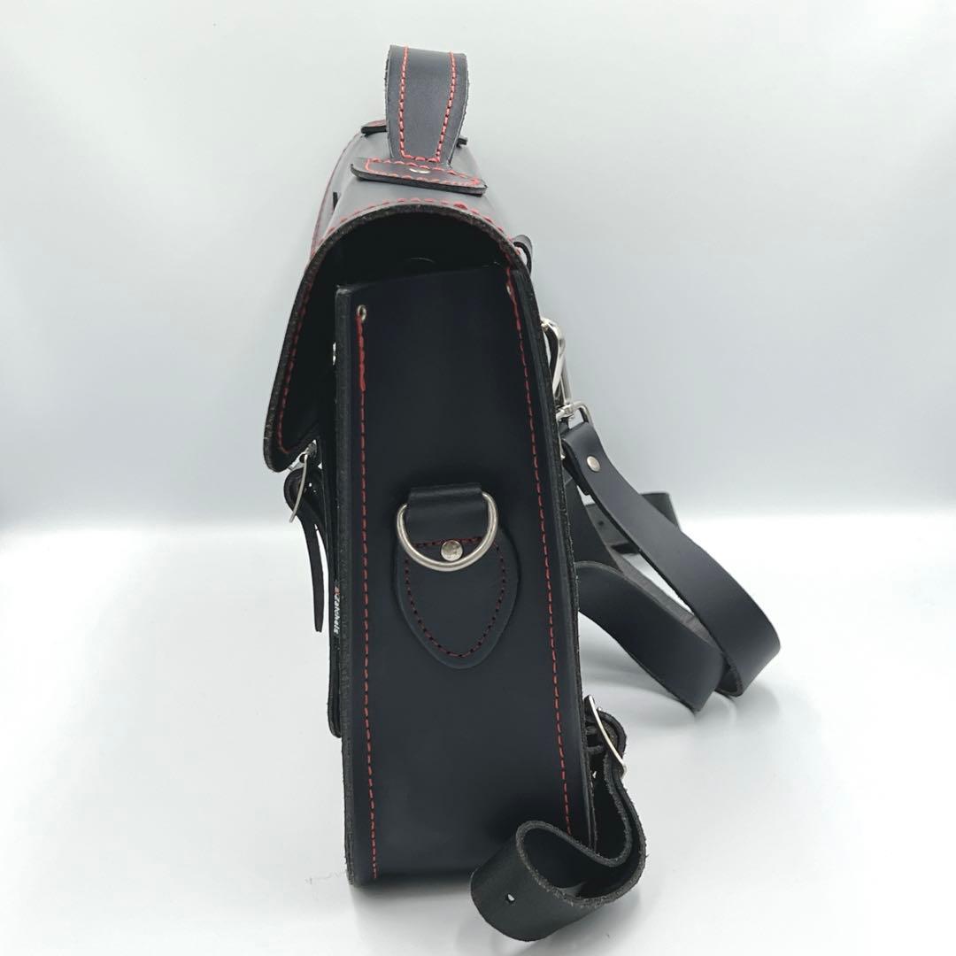 Zatchels ハンドバッグ リュック A4 本革 赤ステッチ ネイビー