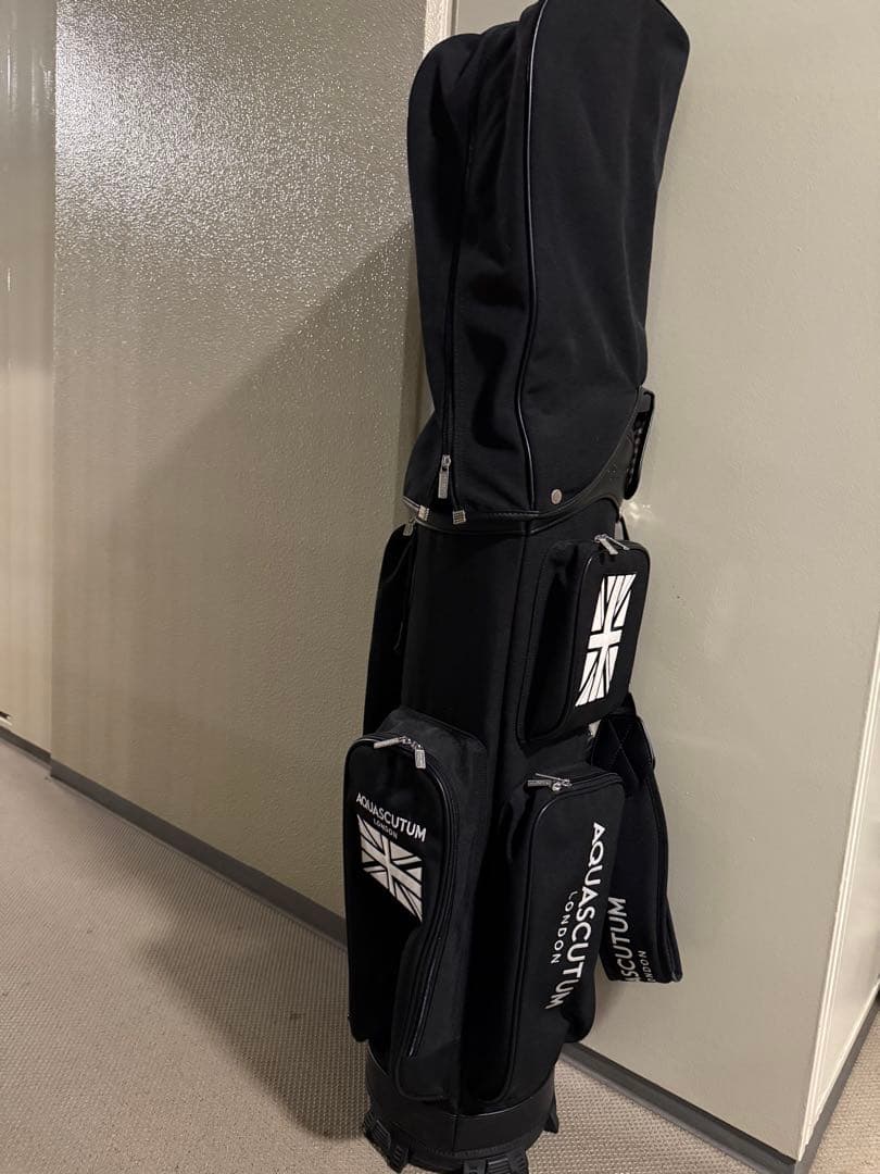 AQUASCUTUM ブラック キャディバッグ