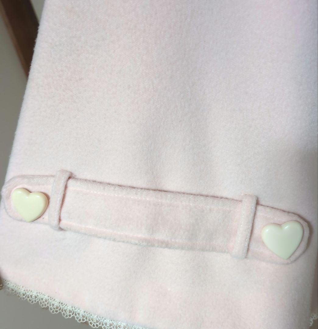 うさ耳ピンクのポンチョ風コート