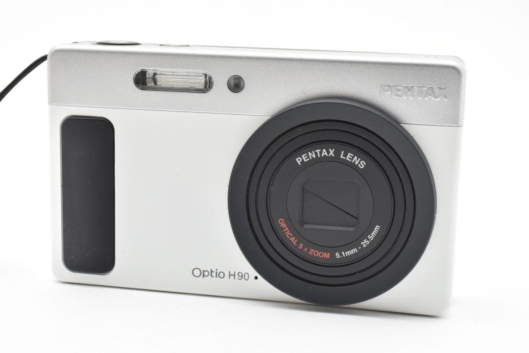 新品級　PENTAX Optio H90 ホワイトシルバー 箱 説明書 M697