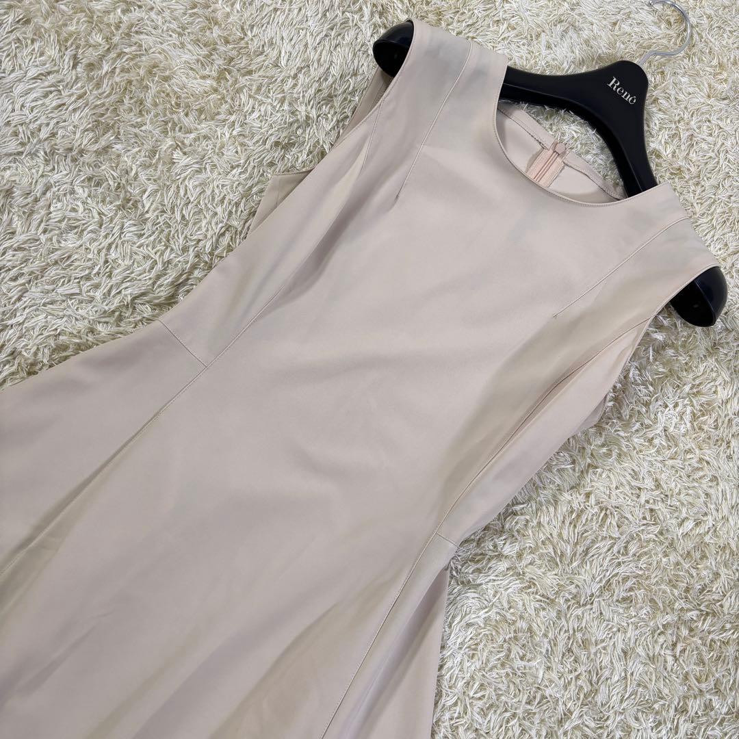 フォクシーニューヨーク　ストレッチ　ノースリーブ　フレアワンピース　ドレス