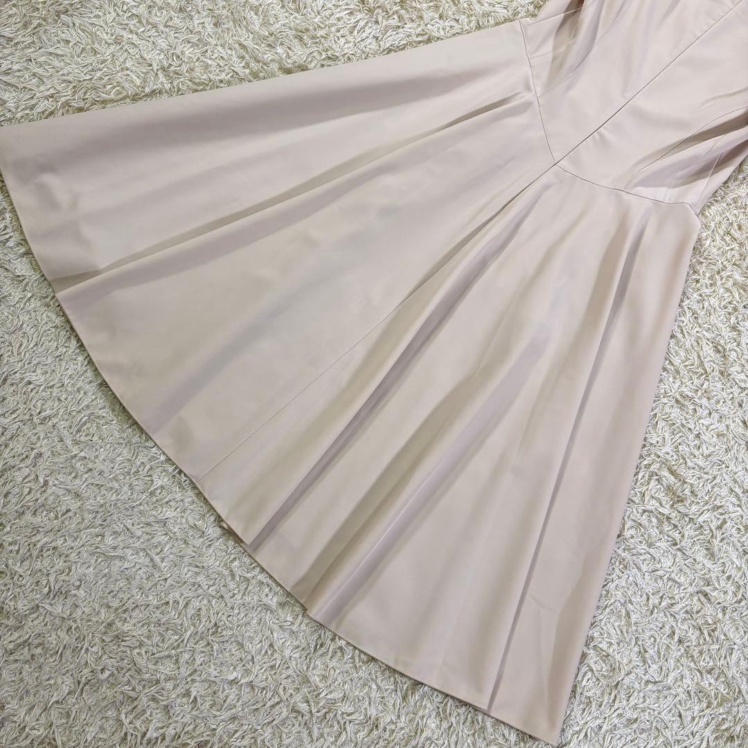 フォクシーニューヨーク　ストレッチ　ノースリーブ　フレアワンピース　ドレス