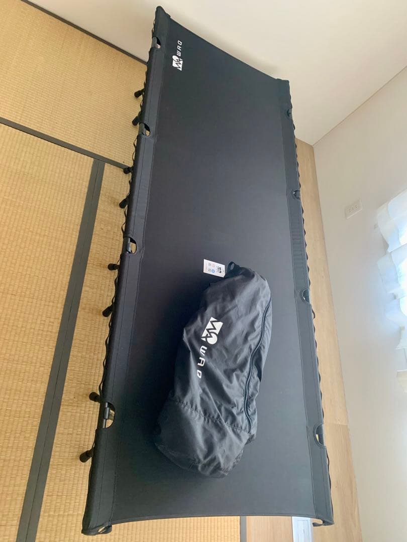 【美品】WAQ 2WAYフォールディングワイドコット ブラック