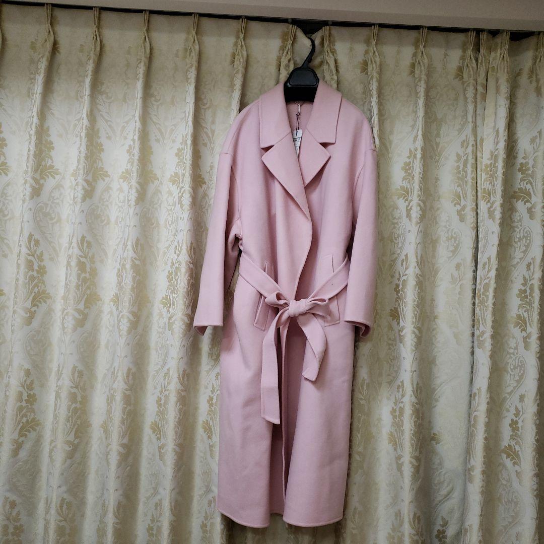 タグ付き✨23区 MANTECOマンテコリバー ロングコート ベルト ピンク
