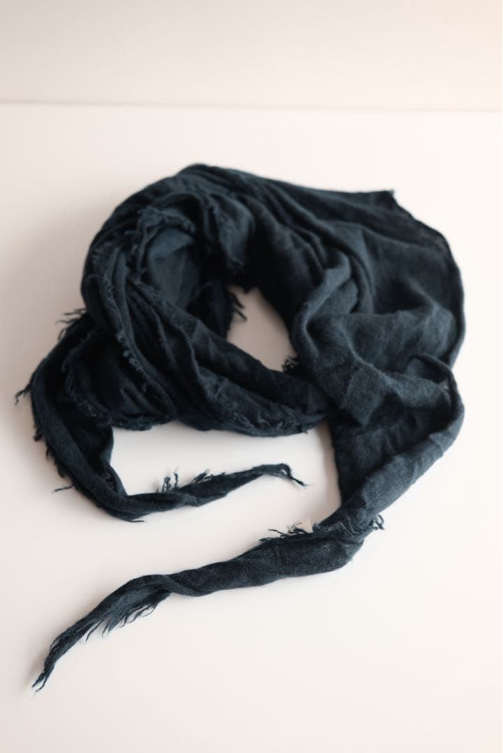 GRISAL 100%カシミアストール/ネイビー