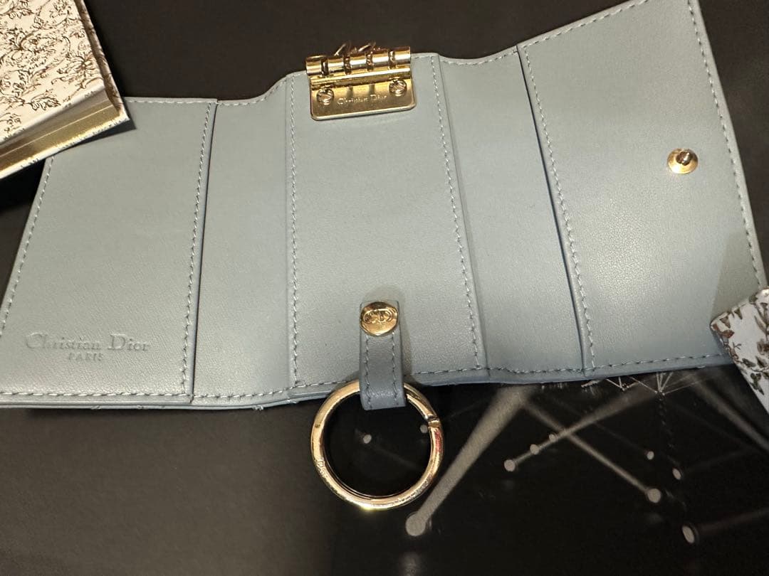 Christian Dior ブルー グレー　キーケース　半額