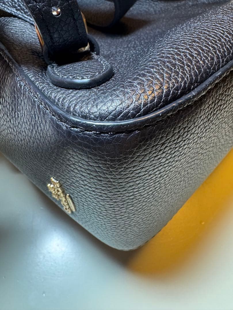 極美品　coach　リュック　シボ革　ブラック