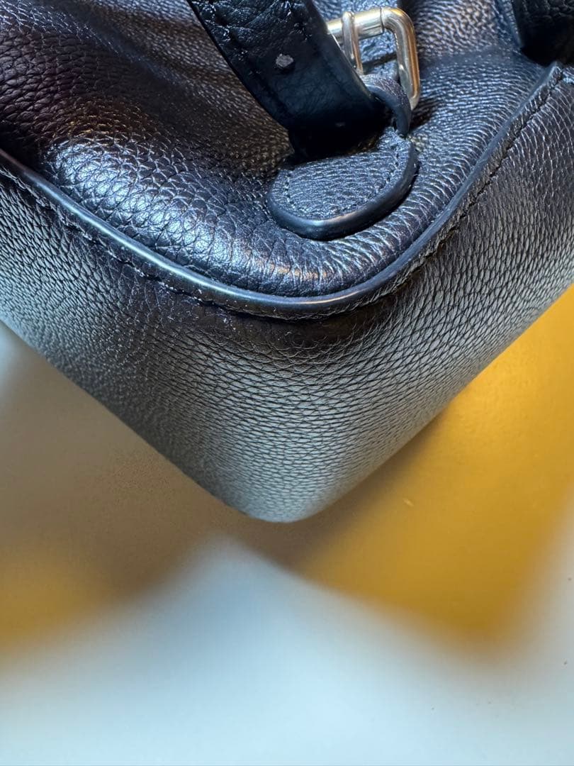 極美品　coach　リュック　シボ革　ブラック