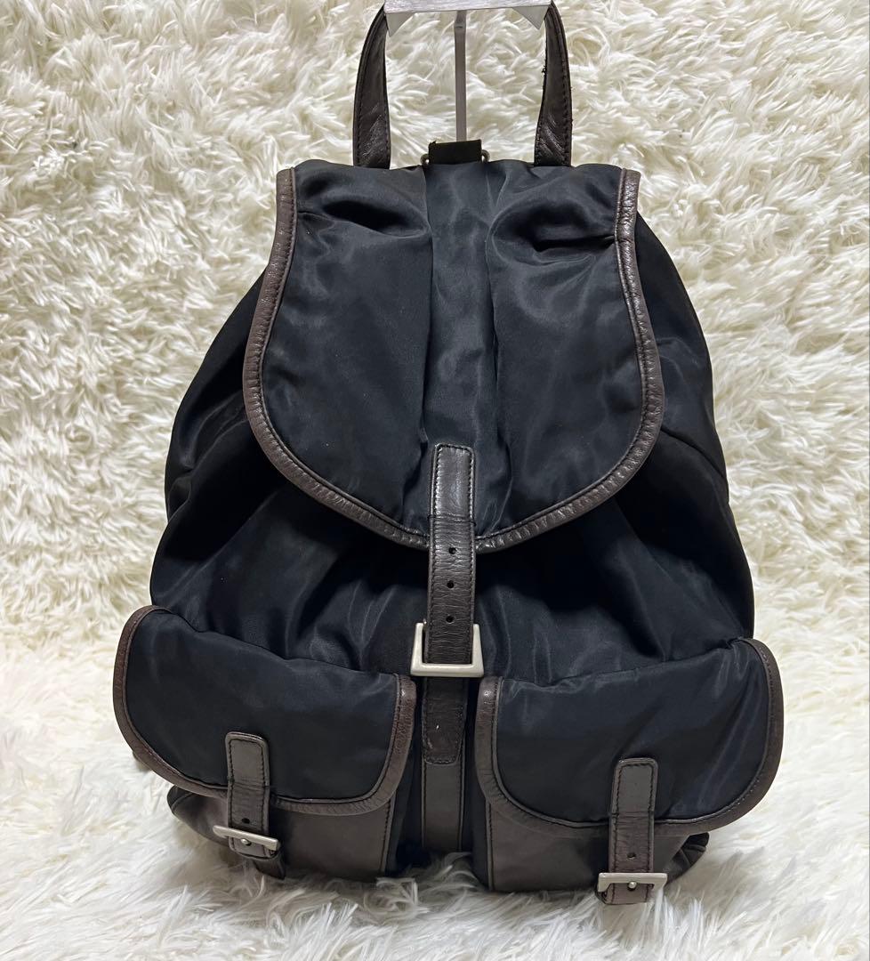 PRADA プラダ　リュック　レザー　テスートナイロンバックパック初売りセール