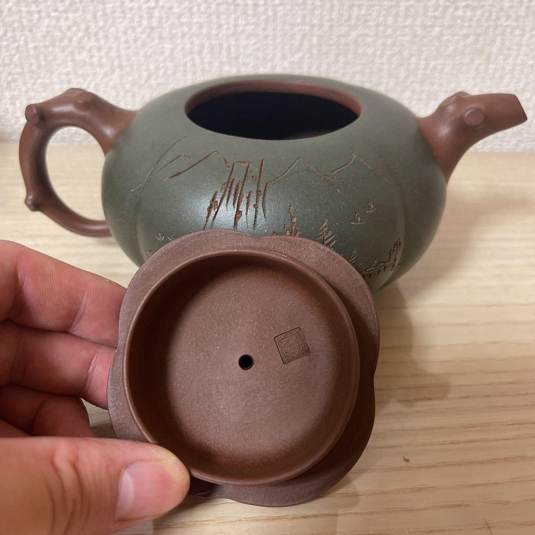 中国急須 中国 紫砂 朱泥 急須 茶壷 在銘 V R5600 中国 紫砂 朱