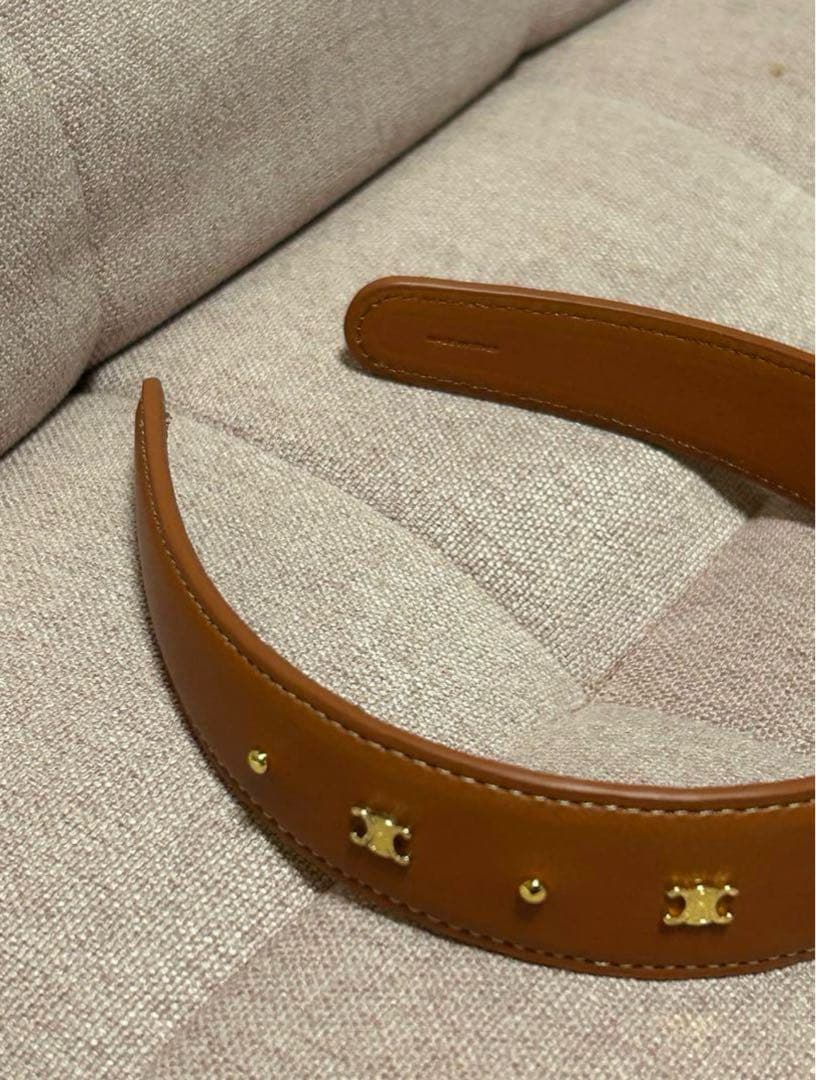 CELINE ブラウンヘアバンド　カチューシャ