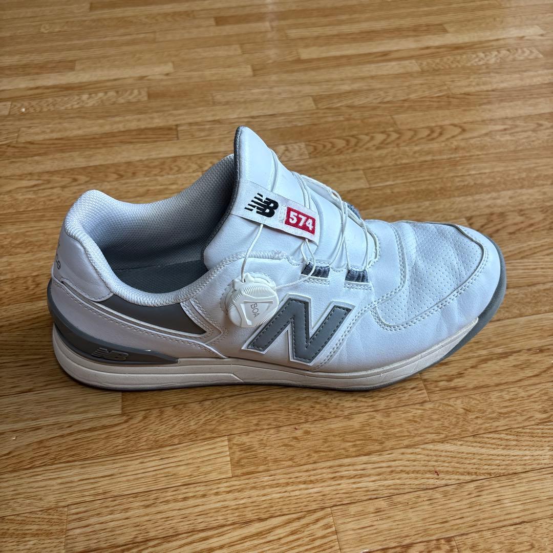 New Balance 574 ゴルフシューズ ホワイト/グレー