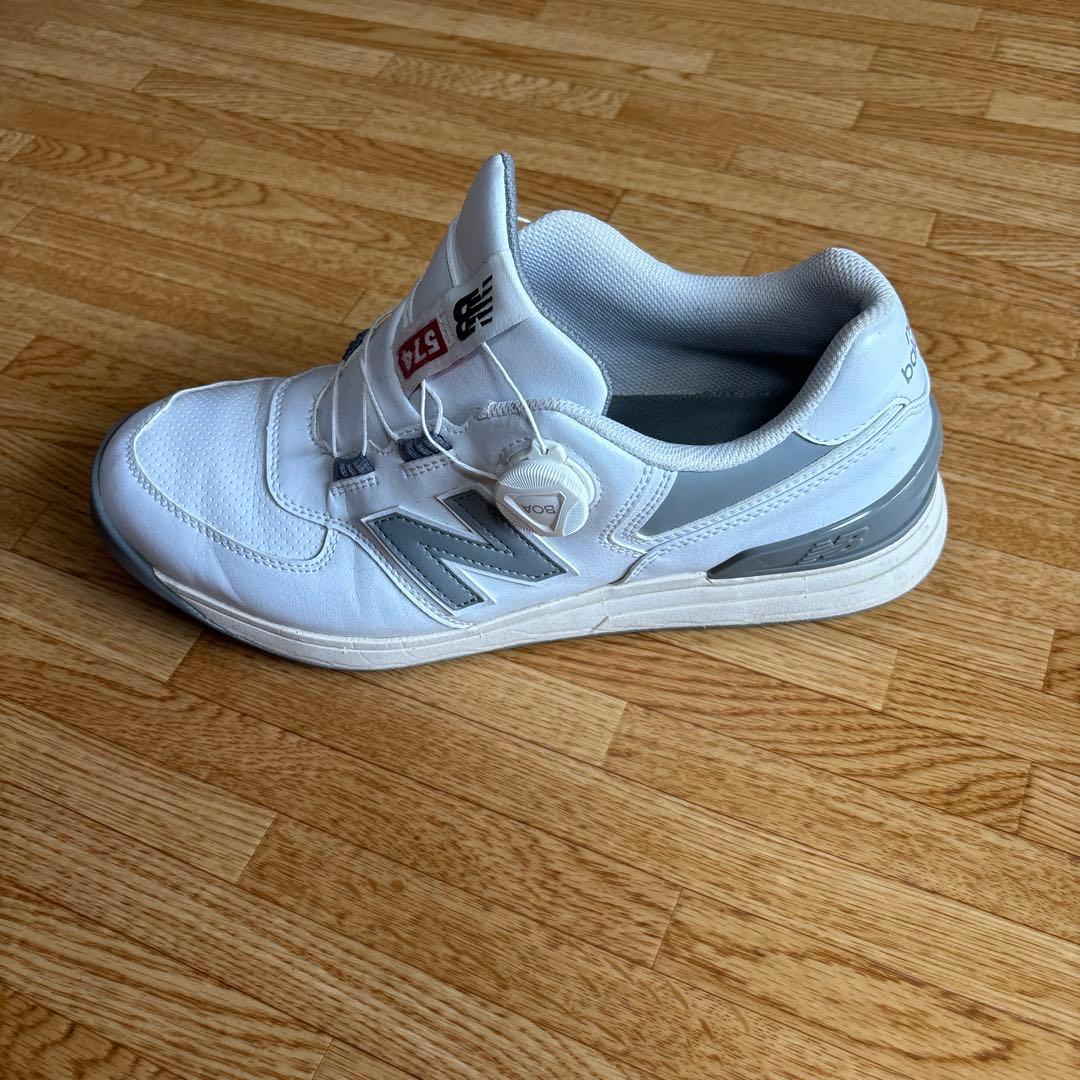 New Balance 574 ゴルフシューズ ホワイト/グレー