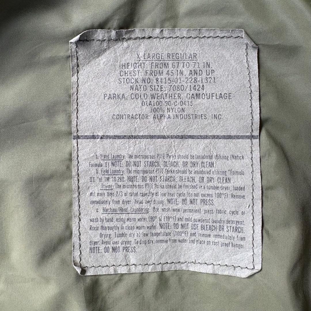 タカシビンテージ【アメリカ軍ecwcs ゴアテックスパーカーGEN1】XL