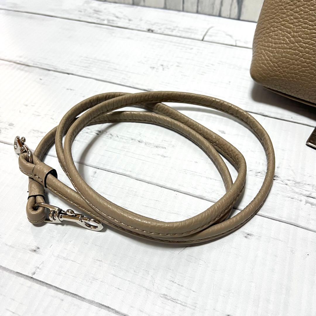 極美品 銀座和光 WAKO レザー 2way ショルダーバッグ ベージュ