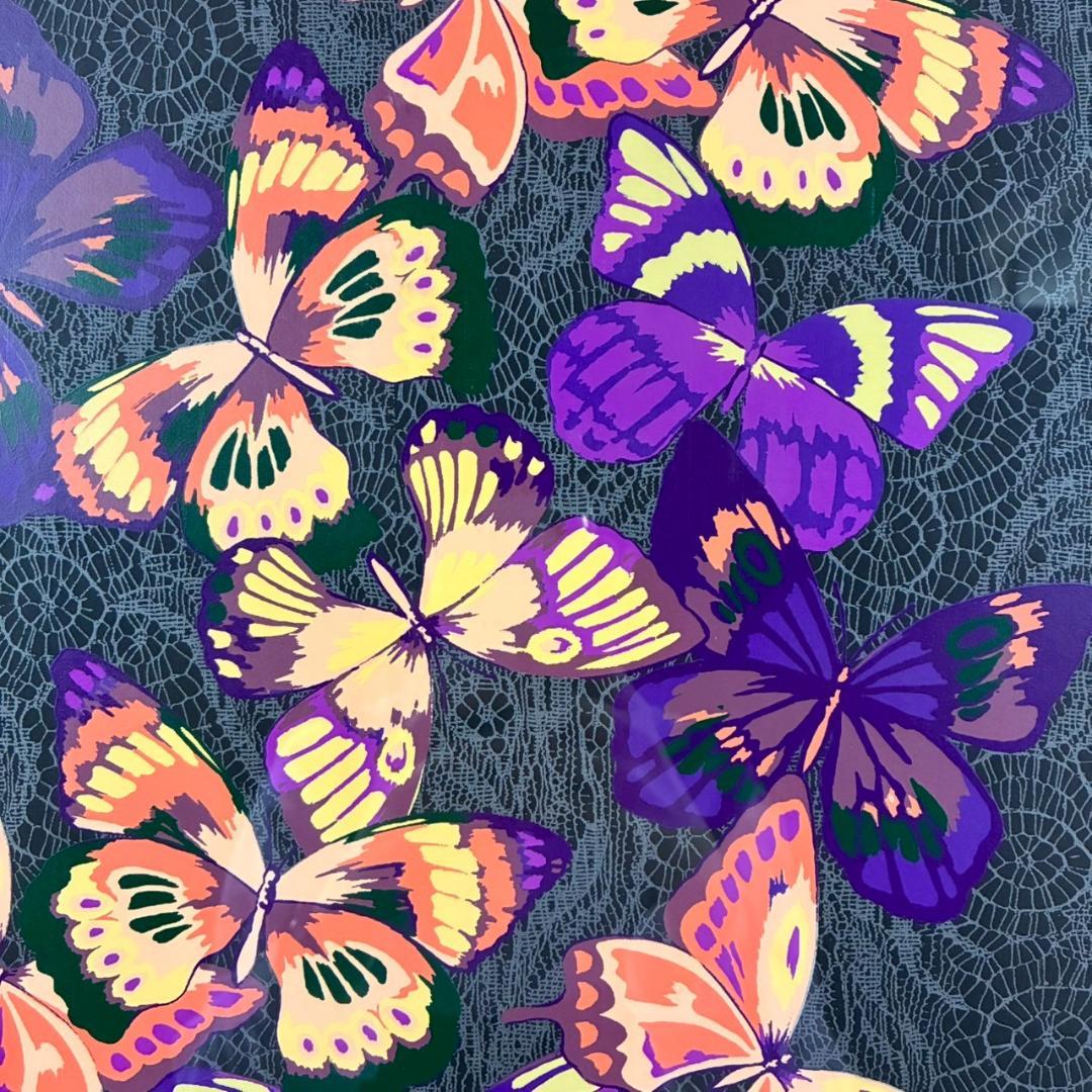 美品 森英恵「蝶シリーズ 飛翔」シルクスクリーン 直筆サイン入り 証明