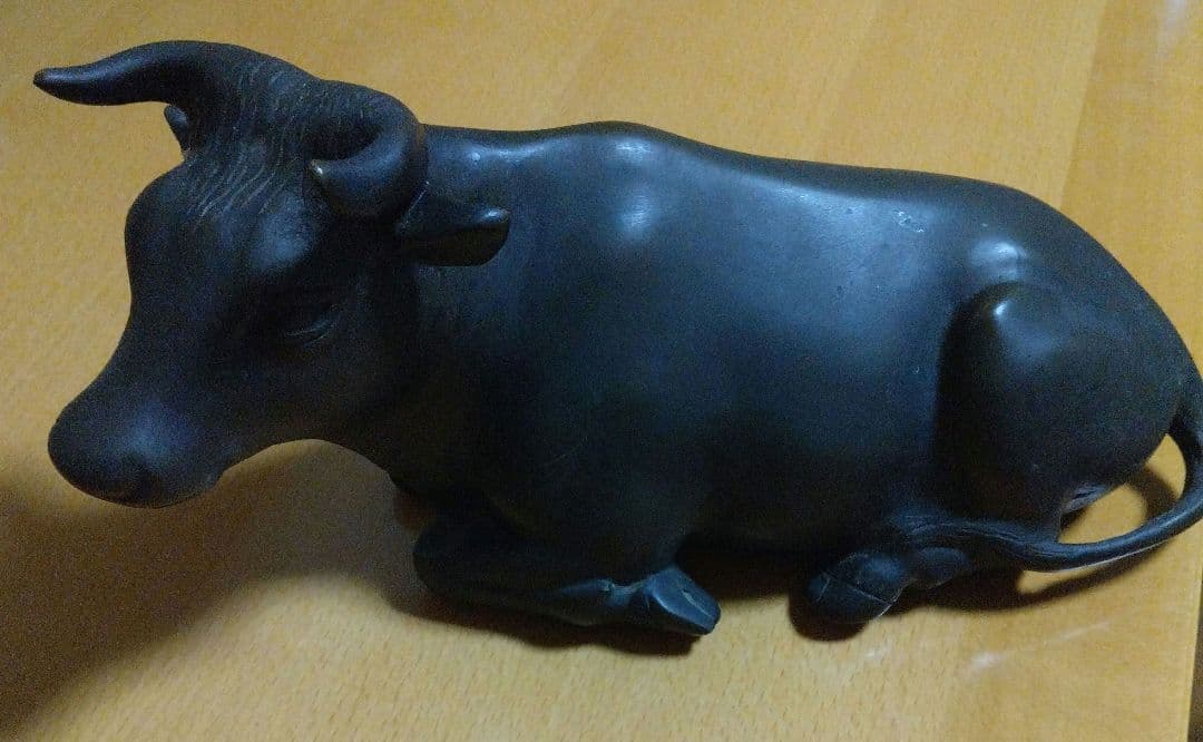 鉄製 牛の置物 鉄製 牛置物 約12.1kg 約50cm 大型 縁起物 丑年