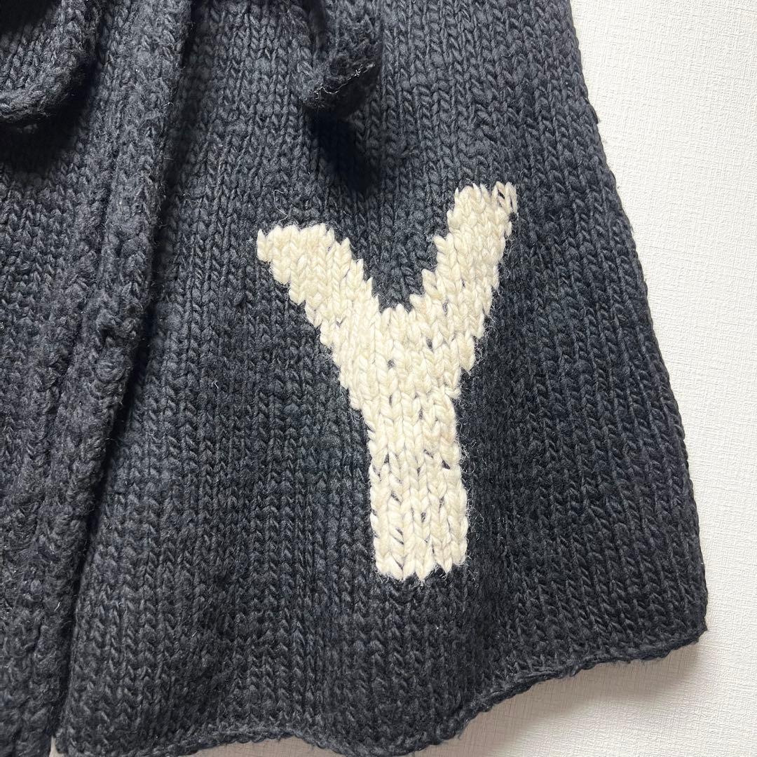 【希少】ワイズ ヨウジヤマモト Yロゴ ローゲージニットポンチョ ケープ 編込み