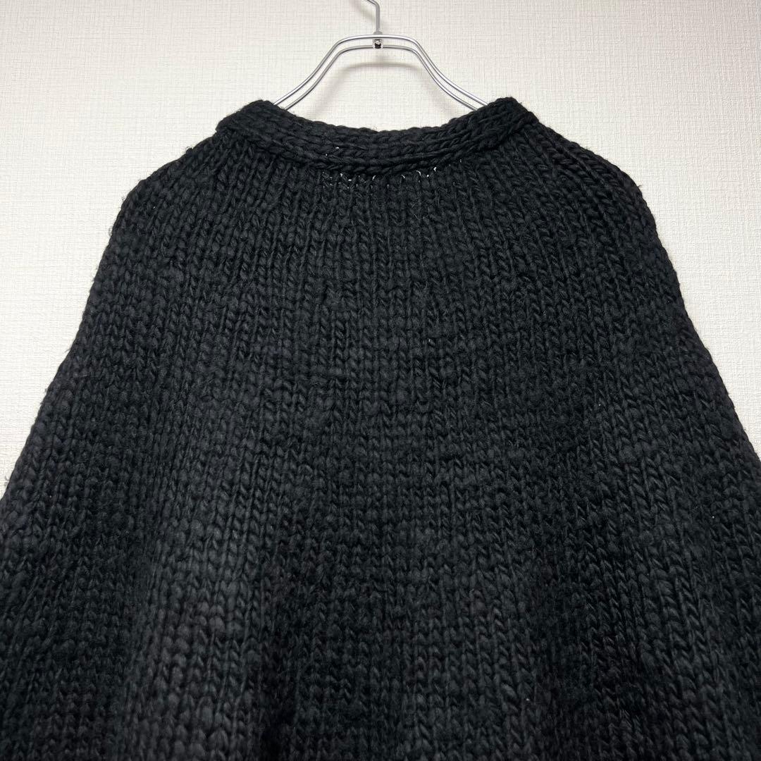 【希少】ワイズ ヨウジヤマモト Yロゴ ローゲージニットポンチョ ケープ 編込み