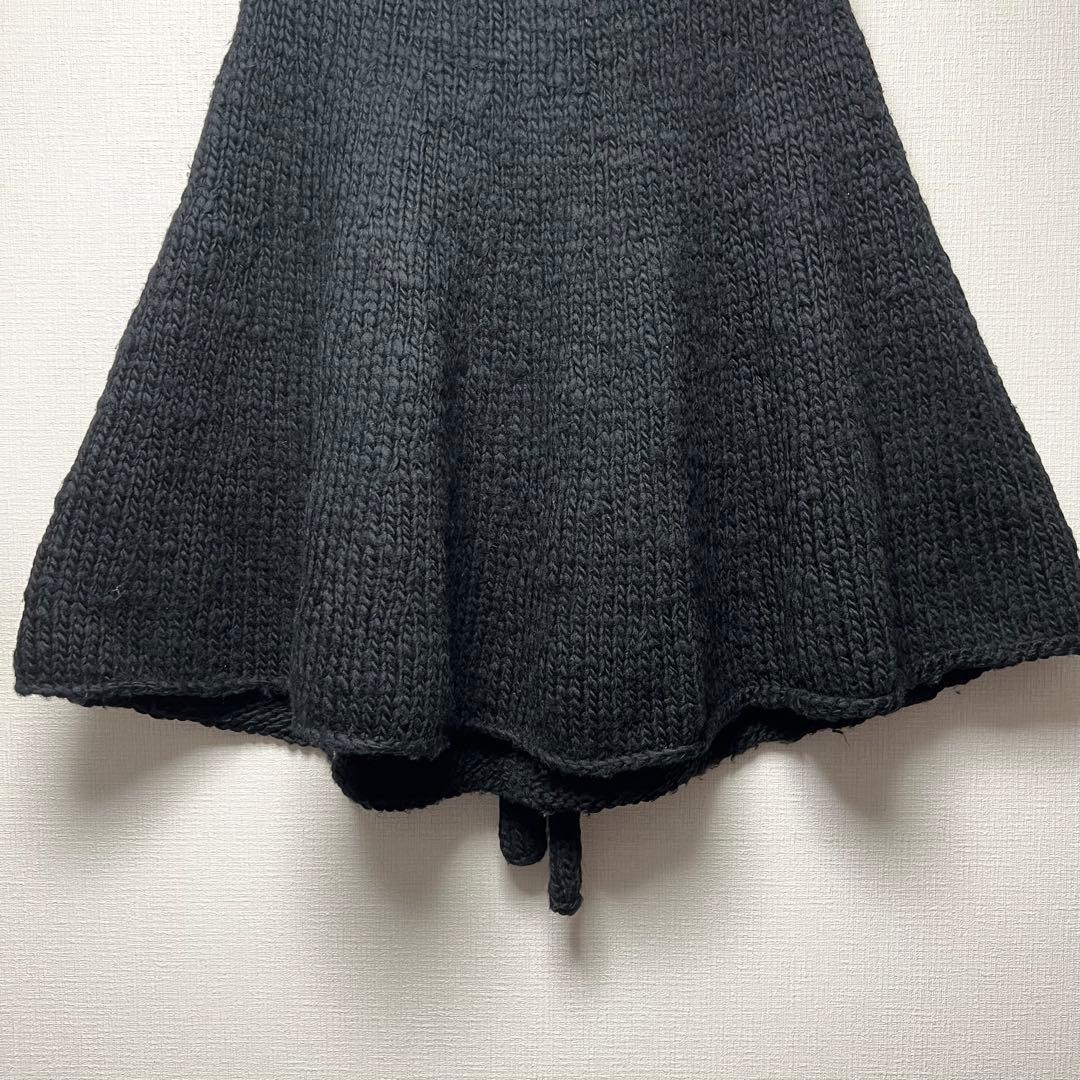 【希少】ワイズ ヨウジヤマモト Yロゴ ローゲージニットポンチョ ケープ 編込み