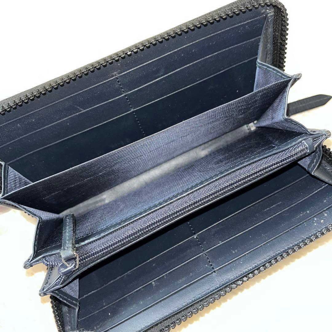 GUCCI グッチ GGブルームス ラウンドファスナー　長財布　花柄　ブルー