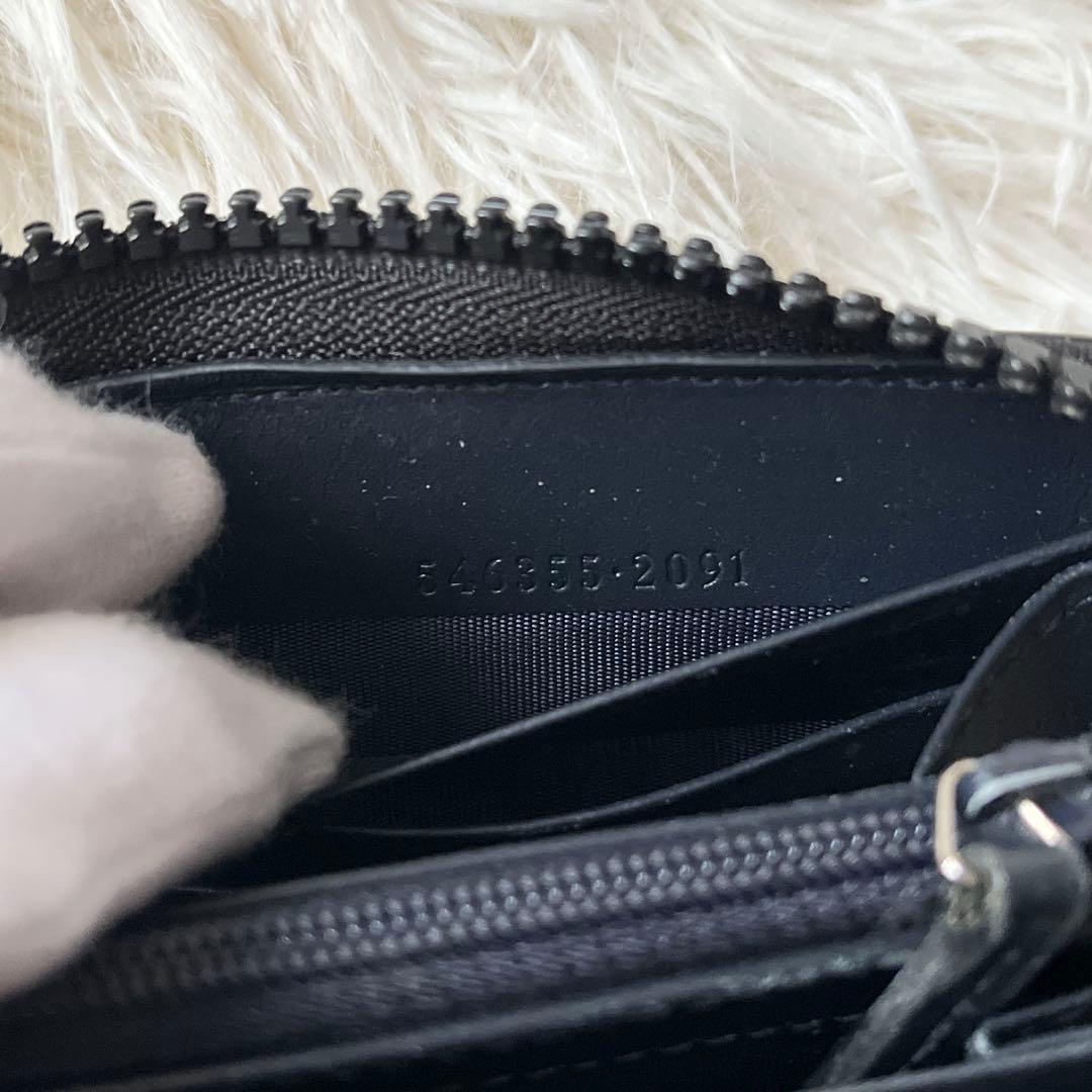 GUCCI グッチ GGブルームス ラウンドファスナー　長財布　花柄　ブルー