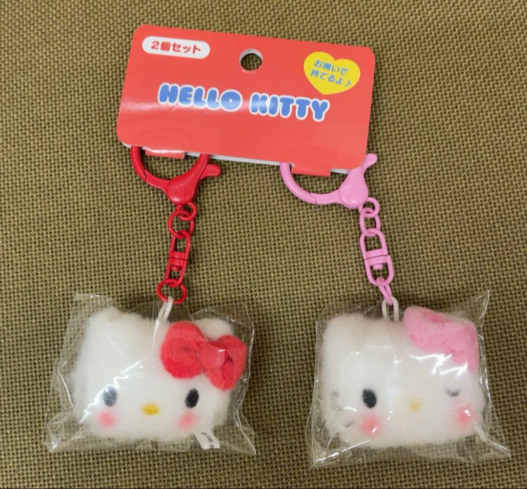 キティ ミニマスコットキーホルダー 2個セット お揃いニコにこ