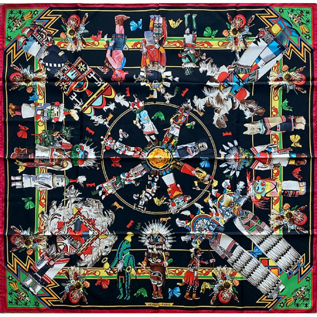 エルメス スカーフ カレ90 Kachinas カチナ 民族 ホピ族 シルク - メルカリ