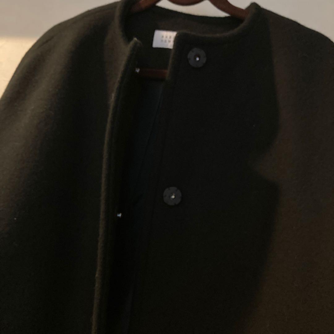 BARNEYS NEW YORK フリルケープコート 黒