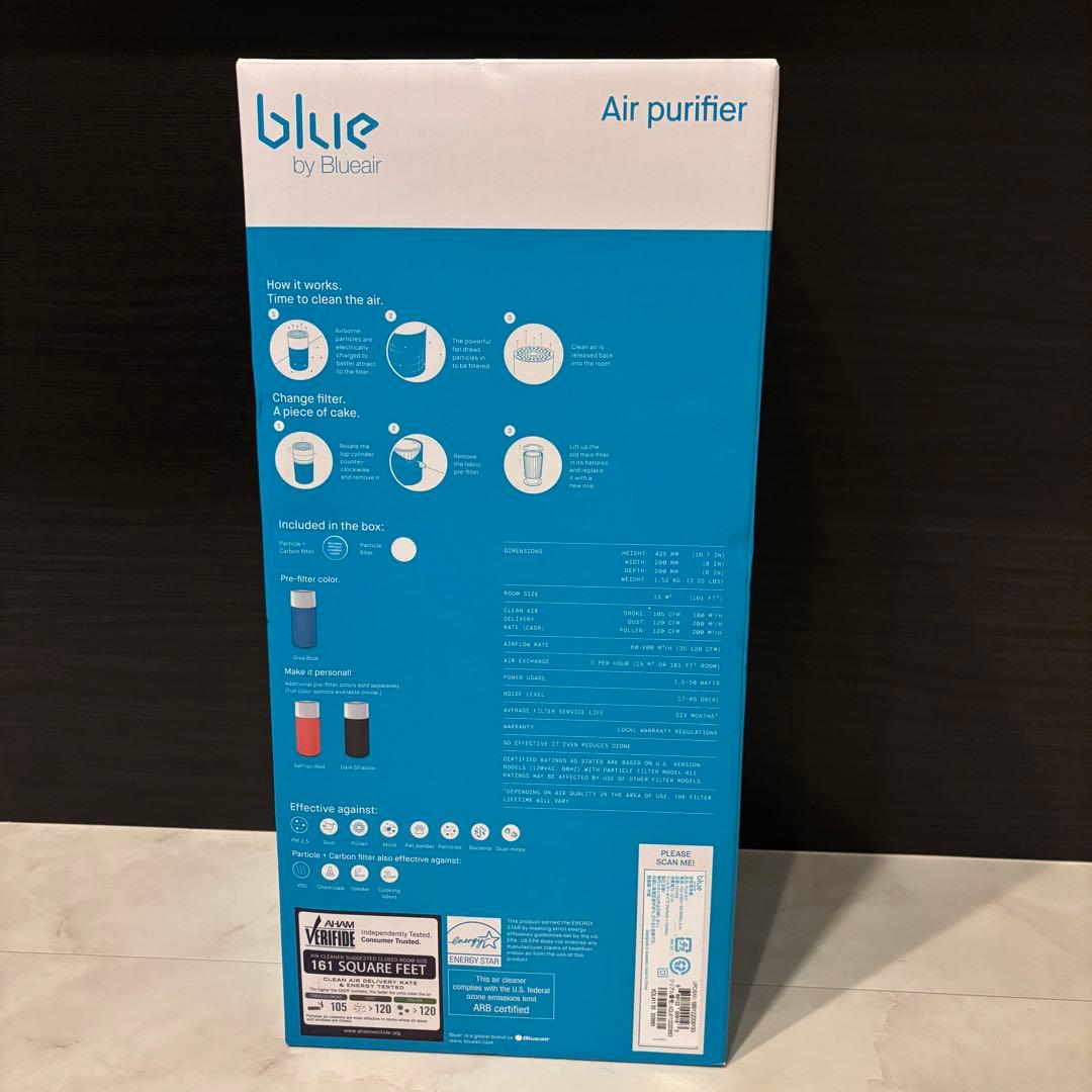 値下げ★保証付き★Blue by Blueair PURE 411 空気清浄機