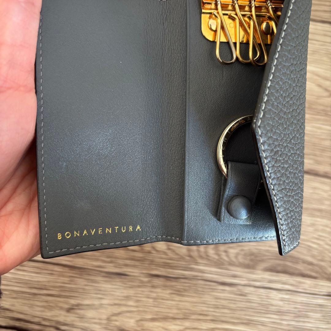 ボナベンチュラ　キーケース　グレー　レザーキーケース BONAVENTURA