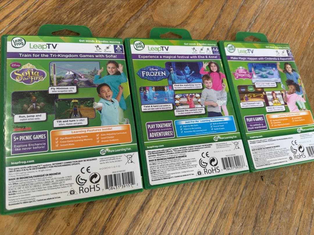 【送料込】知育、英語学習 LeapTV 本体とゲーム3本セット