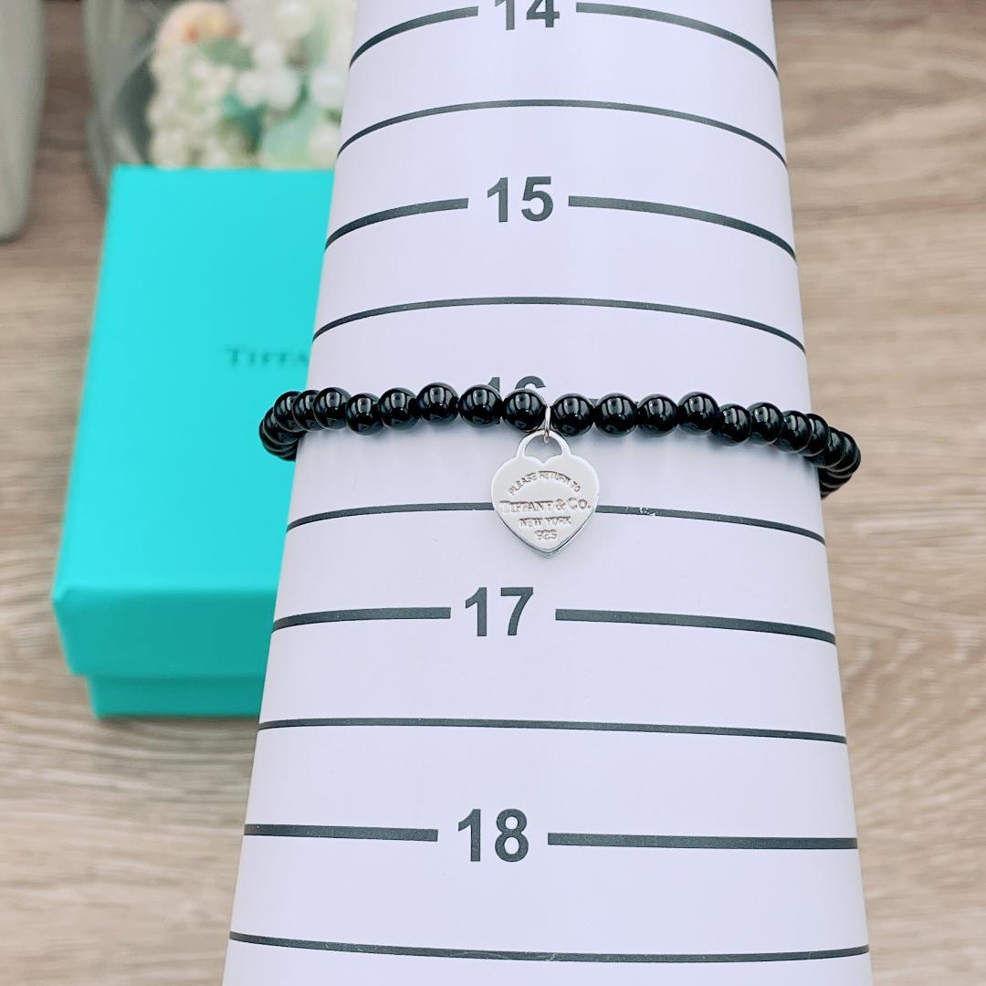 ◇ティファニー◇新品仕上済 リターントゥ ハート ブレスレット オニキス ボール