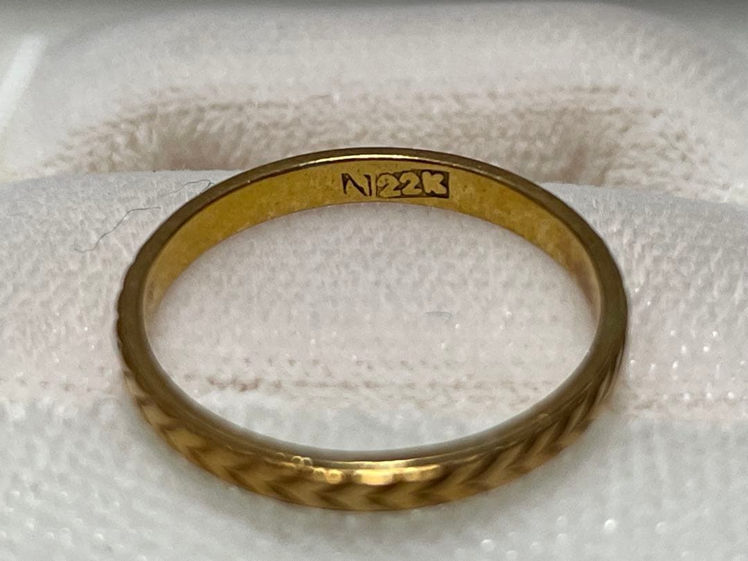 22K 純金 ゴールドリング 約13号 指輪 地金 資産用