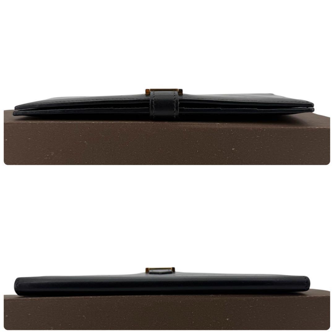 HERMES　エルメス　べアン 長財布 ブラック ゴールド金具 ボックスカーフ