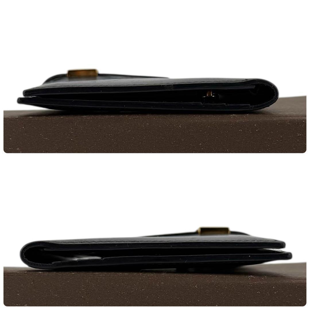 HERMES　エルメス　べアン 長財布 ブラック ゴールド金具 ボックスカーフ