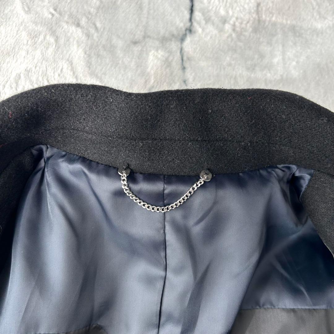 美品✨　DIESEL チェスターコート　レザー　ニット　切替　ウール　キレイめ