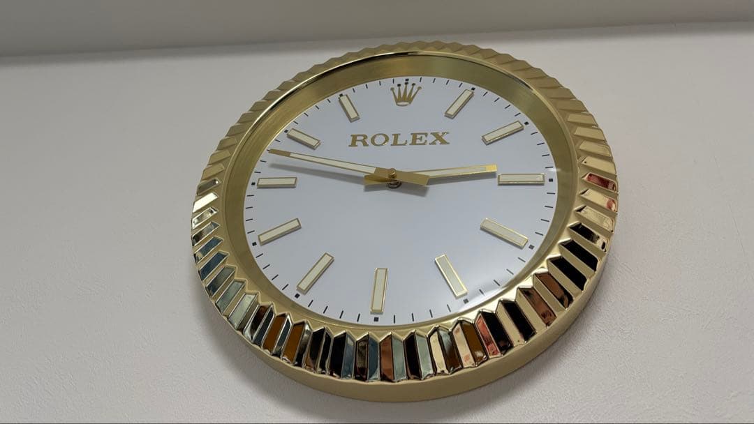 週末限定セール希少 新品 ロレックス デイトジャスト 掛け時計 ゴールド