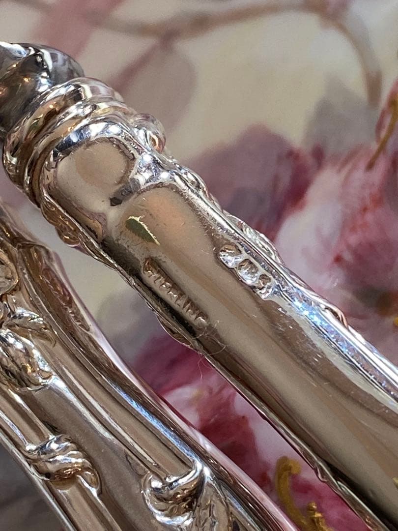 【リード＆バートン】純銀 スターリング／ナイフ＆フォーク ２組／Intaglio