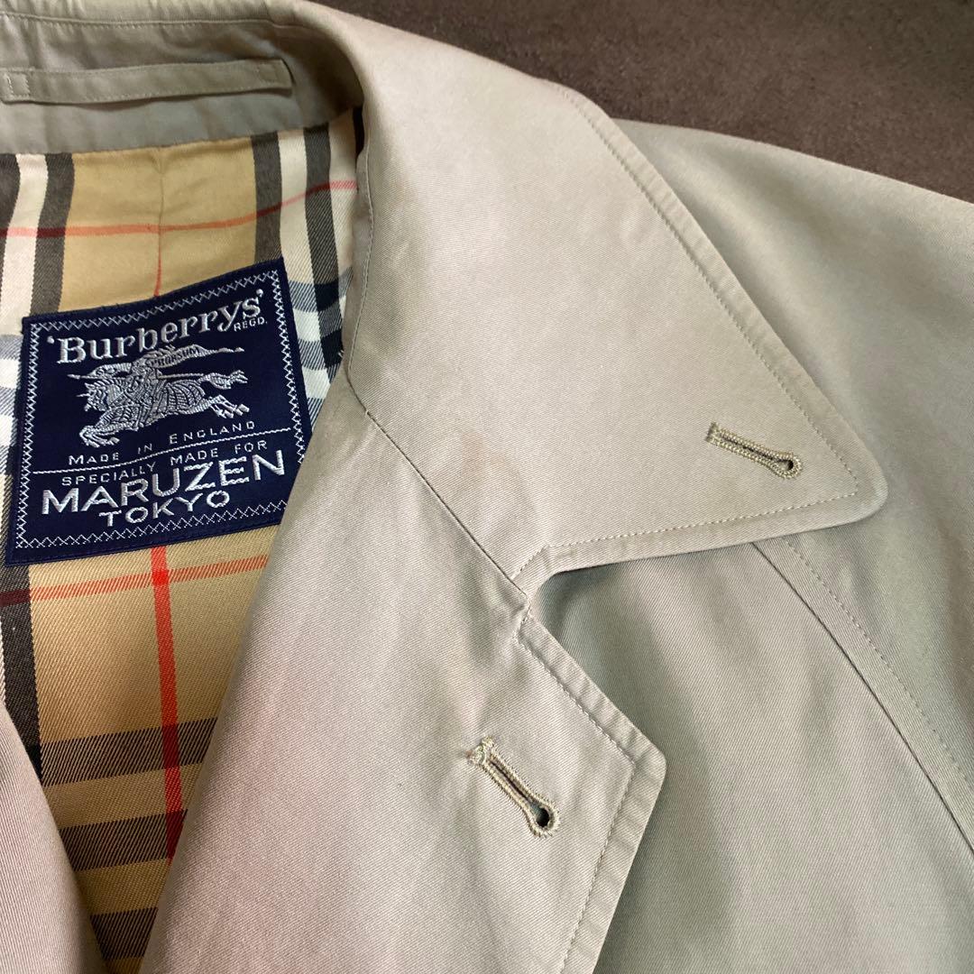 レア1枚袖！イギリス製バーバリーズ　プローサムステンカラーコート
