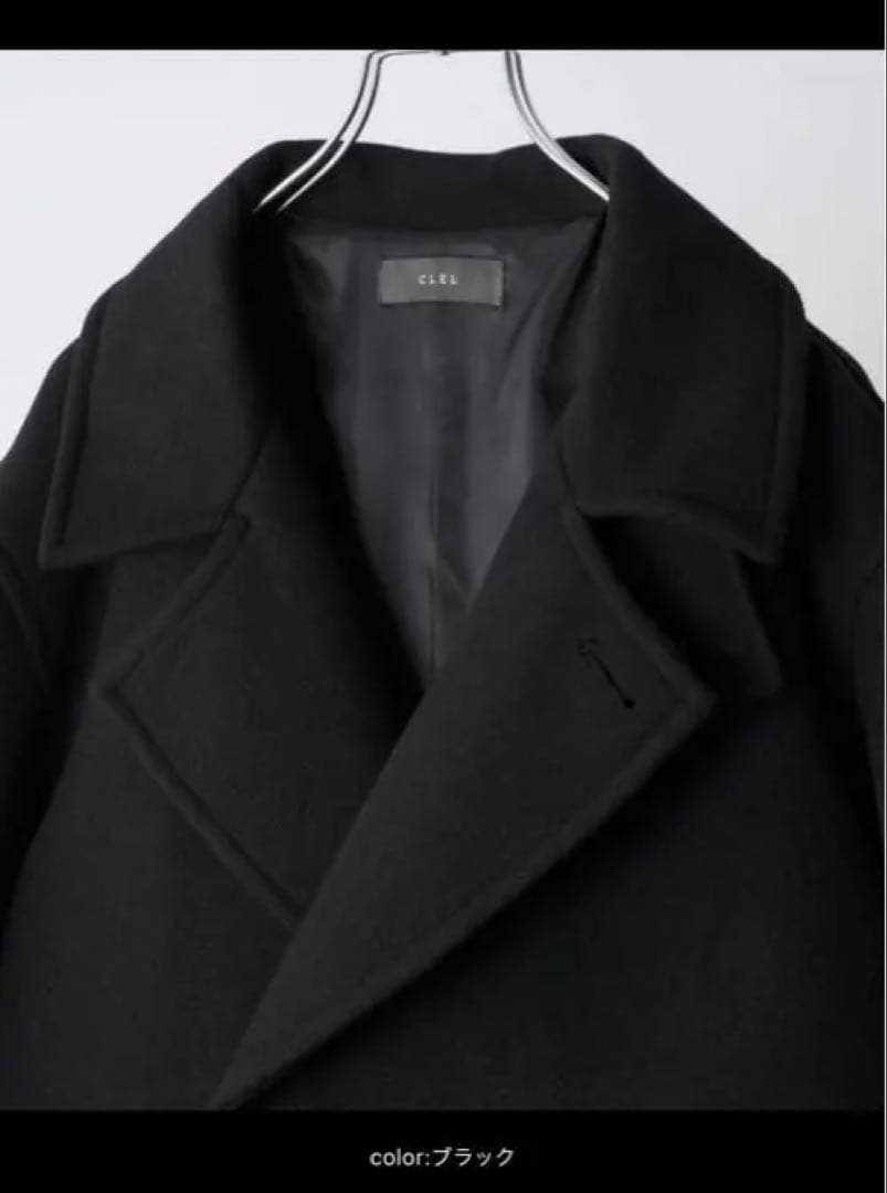 チェスターコート ロングコート 綺麗め カジュアル ブラック 「CLEL」