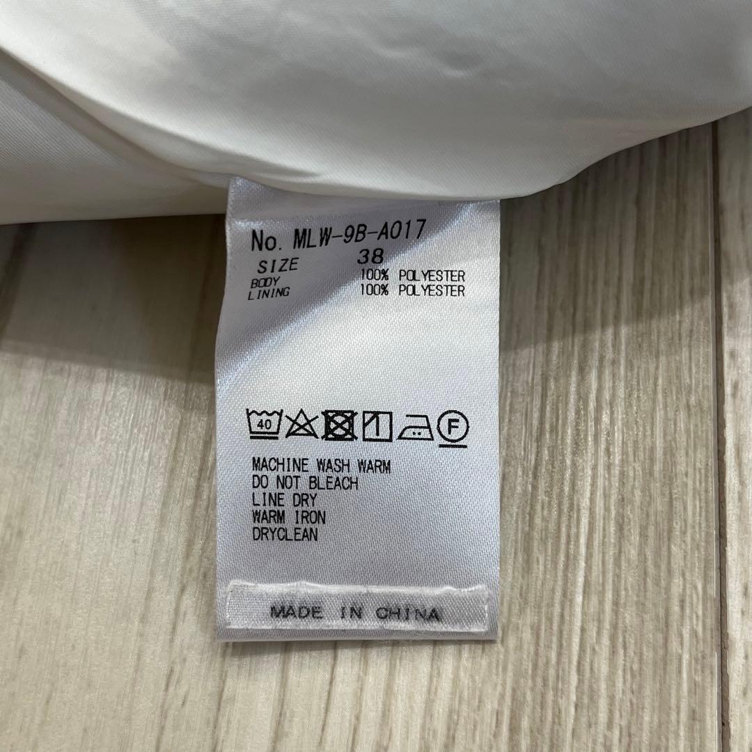 【極美品】マークアンドロナ ワンピース シアサッカー 38 M ストレッチ 白