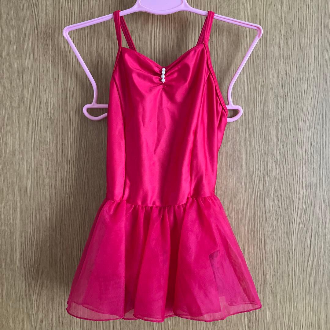 チャコット バレエ レオタード かわいい 130 ピンク パール チュール