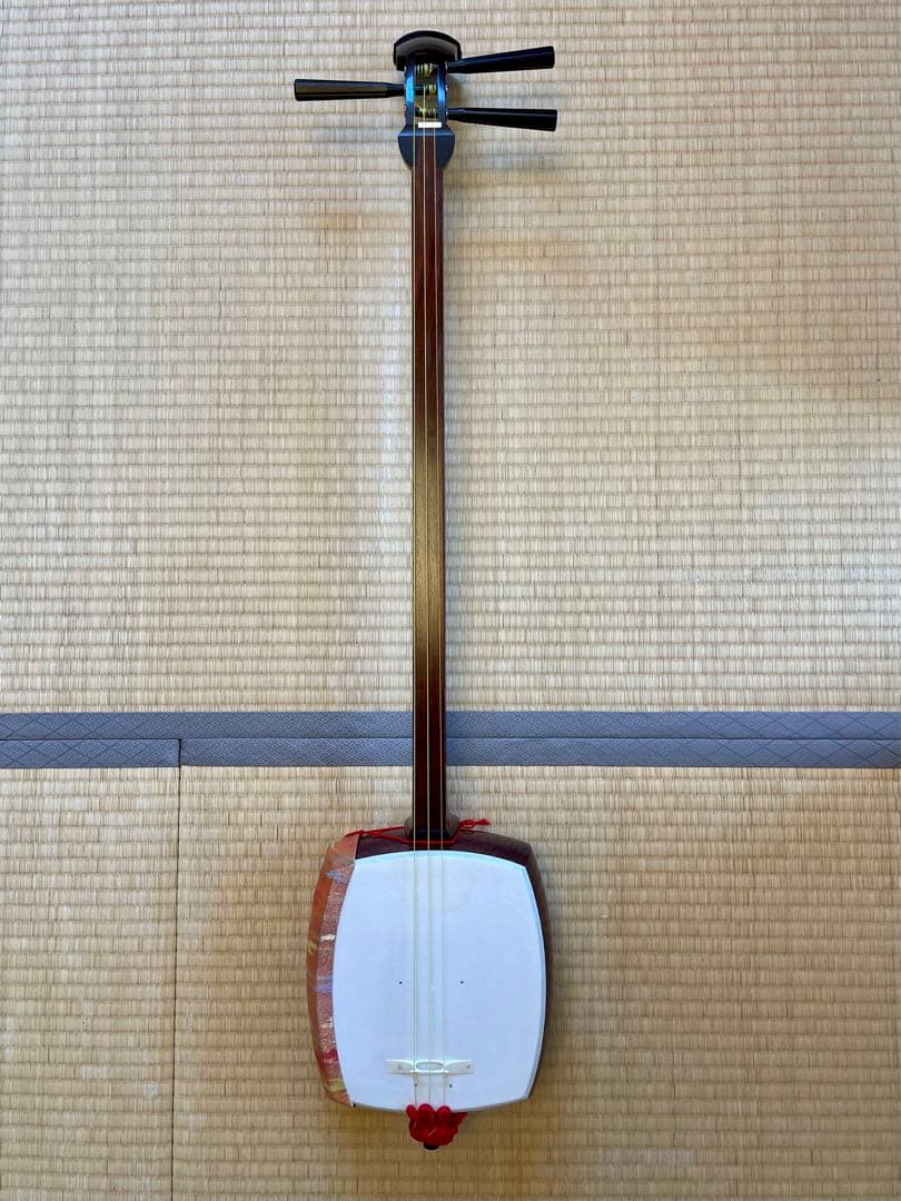 三味線 中棹 紅木 両面犬皮 綾杉胴 A97874292 - 和楽器お 得 な 通販