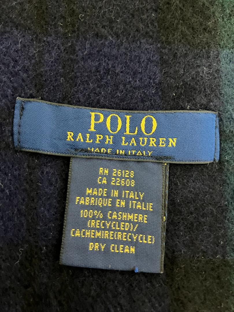 ラルフローレン　カシミヤ100％マフラー（イタリア製）