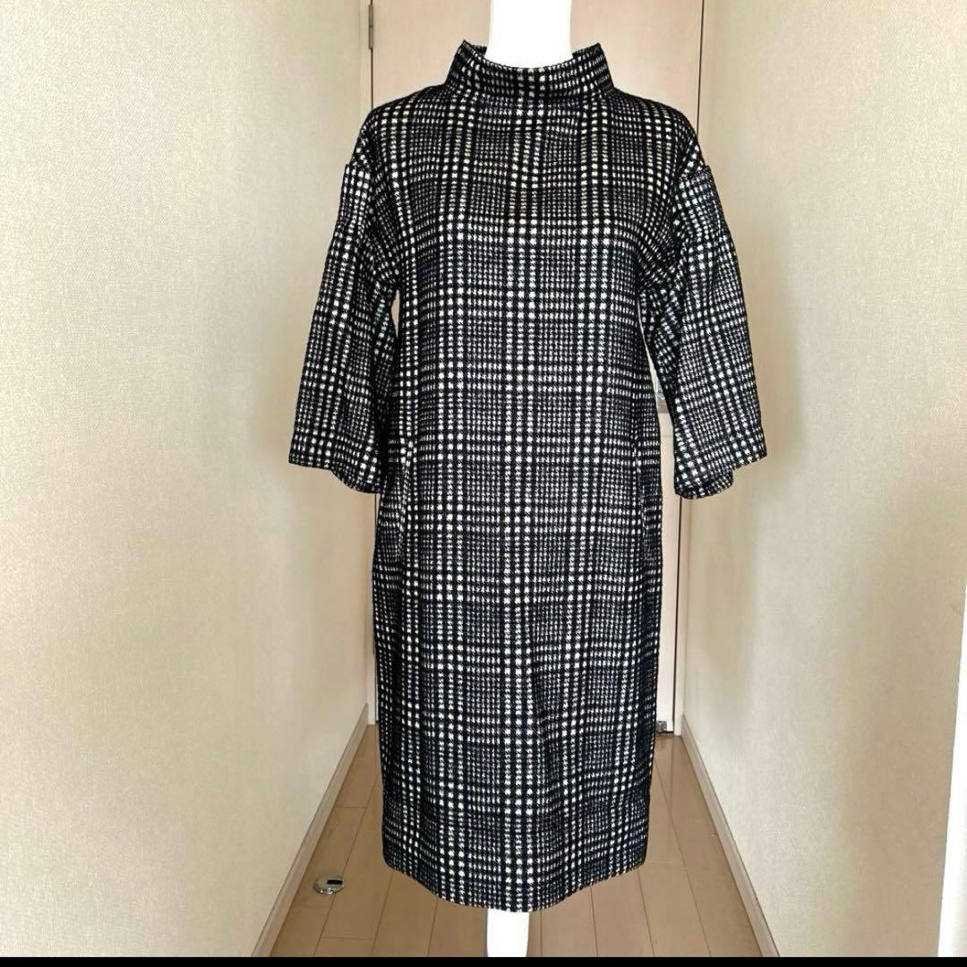 最終です‼️未使用☆Room no.8グレンチェックビッグスリーブワンピース