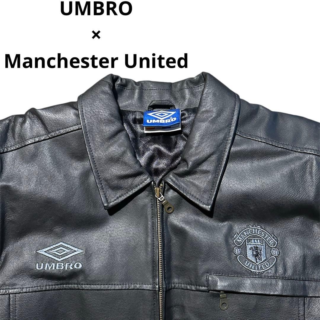 ま*。様 超激レア‼︎umbro 90s マンチェスターユナイテッド レザーハー